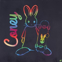 Rainbow Rider by Harry Bunce - Mixed Media Original sized 13x13 inches. Available from Whitewall Galleries